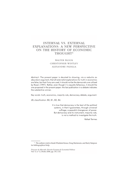 A New Perspective on the History of Economic Thought1
