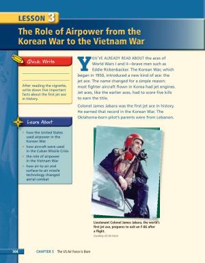 The Role of Airpower from the Korean War to the Vietnam War