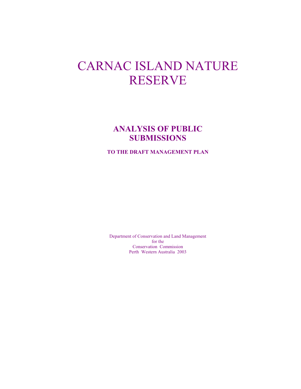 Carnac Island Nature Reserve