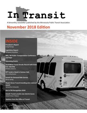 November 2018 Edition INSIDE