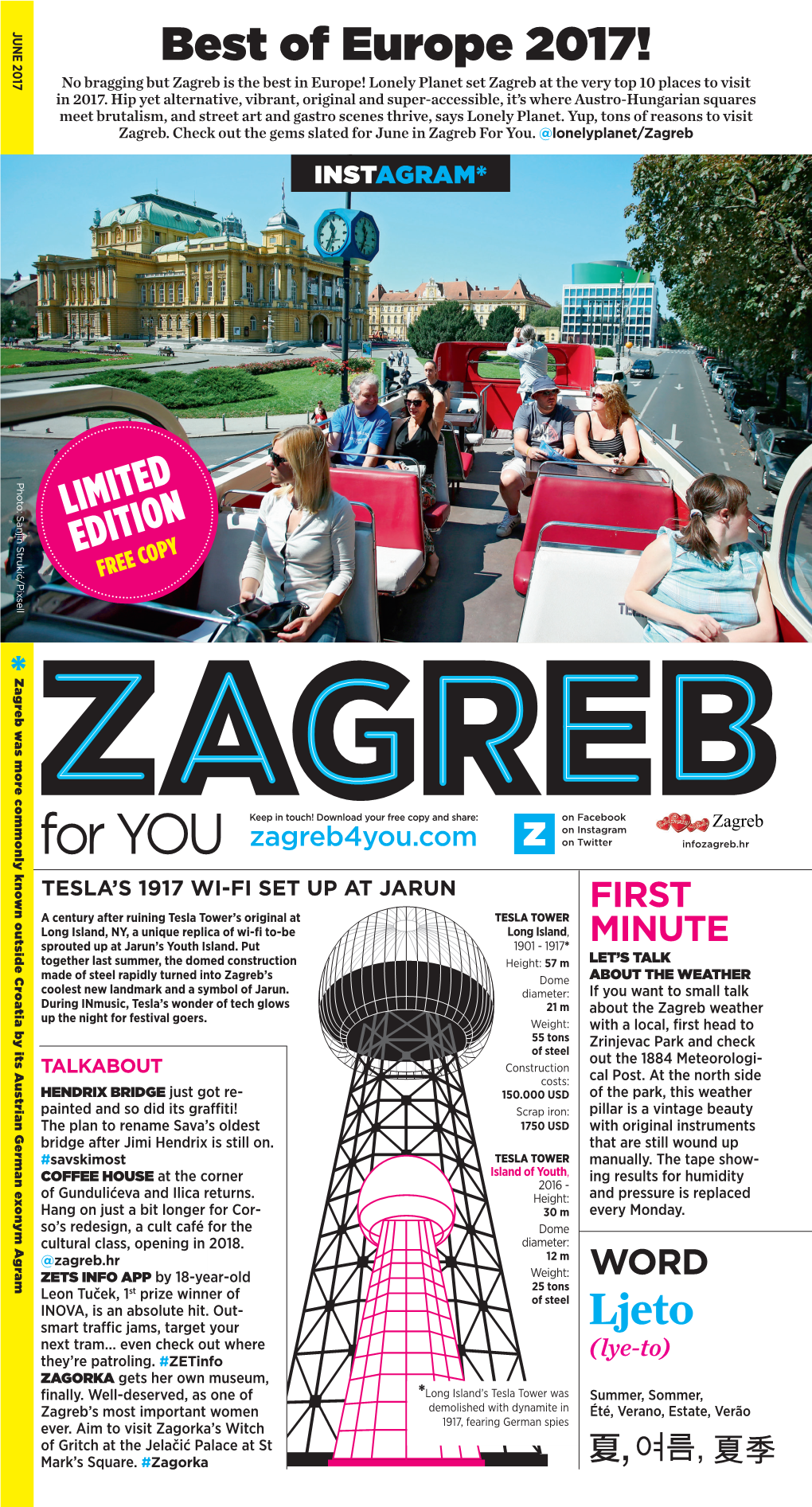 Best of Europe 2017! No Bragging but Zagreb Is the Best in Europe! Lonely Planet Set Zagreb at the Very Top 10 Places to Visit in 2017