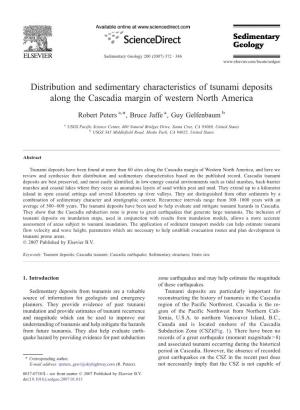 Distribution and Sedimentary Characteristics of Tsunami Deposits