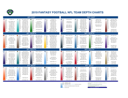 2019 Fantasy Football Nfl Team Depth Charts