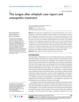 Case Report and Osteopathic Treatment