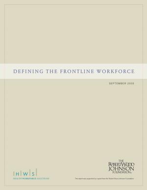 Defining the Frontline Workforce