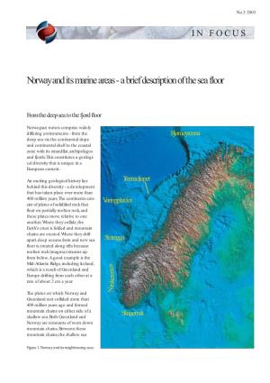 Norway and Its Marine Areas - a Brief Description of the Sea Floor