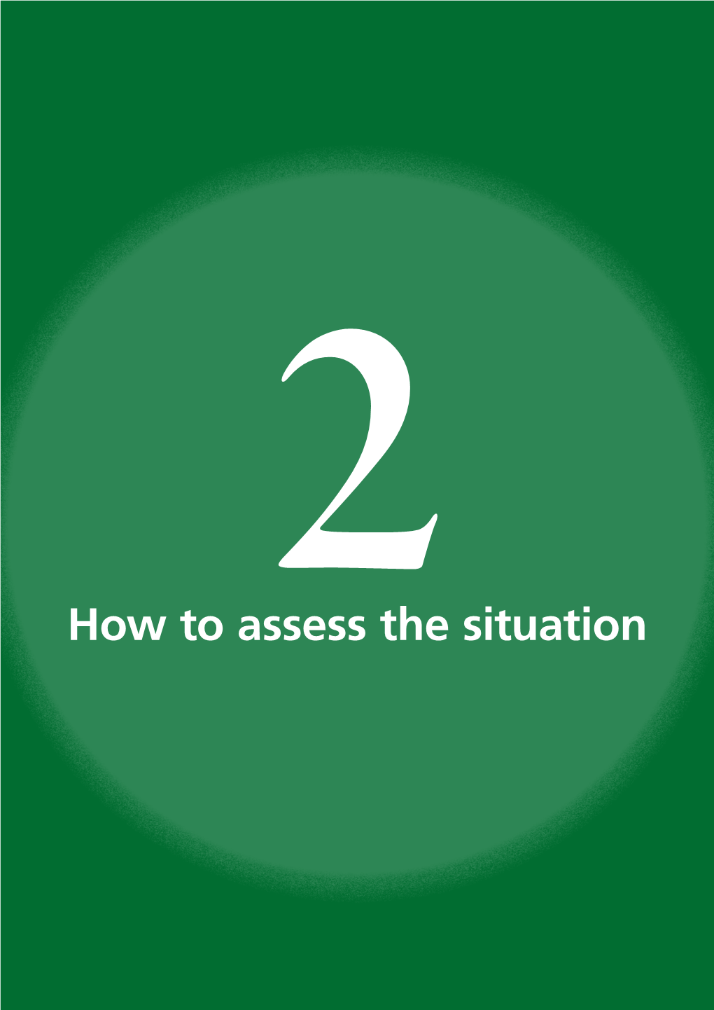 How to Assess the Situation