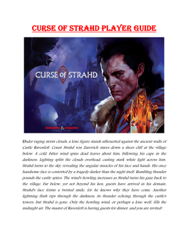 Curse of Strahd Player Guide