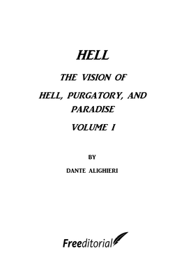 The Vision of Hell, Purgatory, and Paradise Volume I
