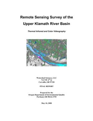 Remote Sensing Survey of the Upper Klamath River Basin