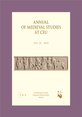 Annual of Medieval Studies at Ceu Vol