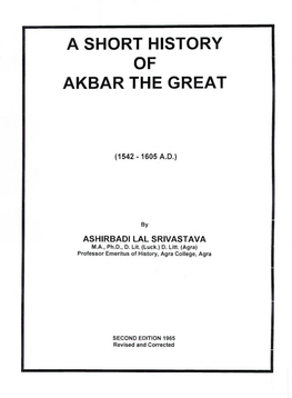 A Short History of Akbar the Great