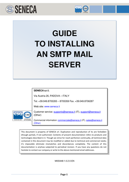 Guide to Installing an Smtp Mail Server