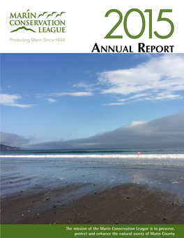 Marin Conservation League 2015 Annual Report