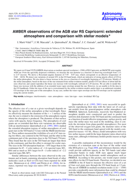 AMBER Observations of the AGB Star RS Capricorni: Extended Atmosphere and Comparison with Stellar Models