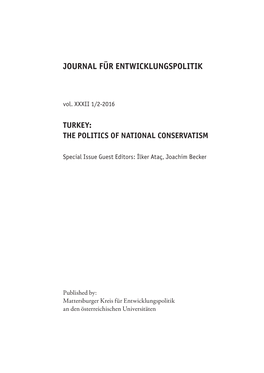 Journal Für Entwicklungspolitik