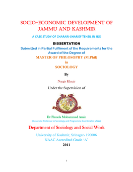 Socio-Economic Development of Economic