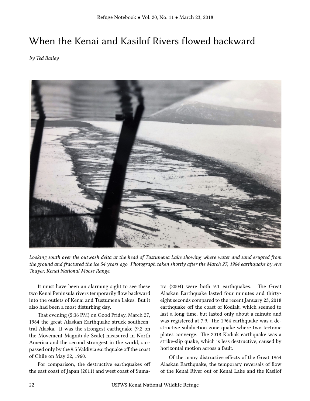 When the Kenai and Kasilof Rivers Flowed Backward by Ted Bailey