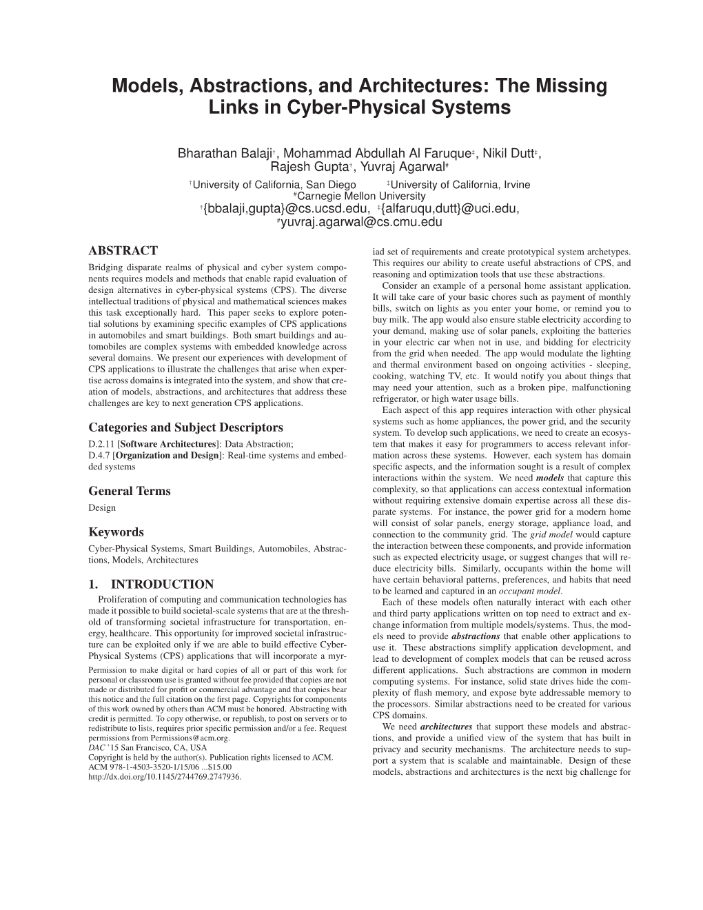 The Missing Links in Cyber-Physical Systems