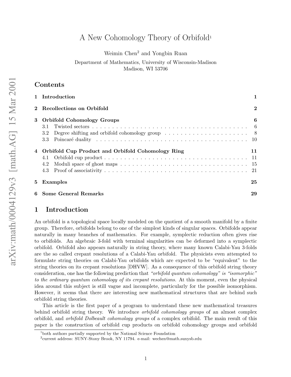 Arxiv:Math/0004129V3