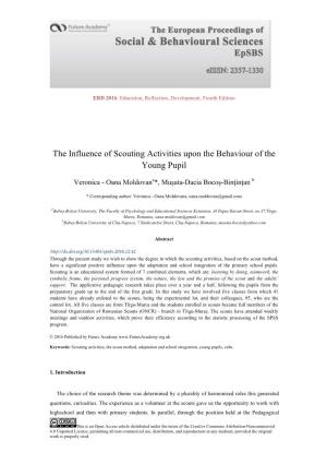 The Influence of Scouting Activities Upon the Behaviour of the Young Pupil