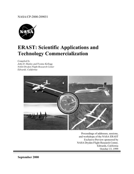 ERAST: Scientific Applications and Technology Commercialization
