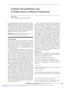 Linkage Disequilibrium and Its Expectation in Human Populations