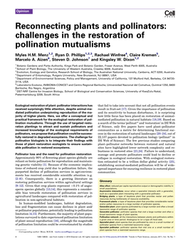 Reconnecting Plants and Pollinators: Challenges in the Restoration of Pollination Mutualisms