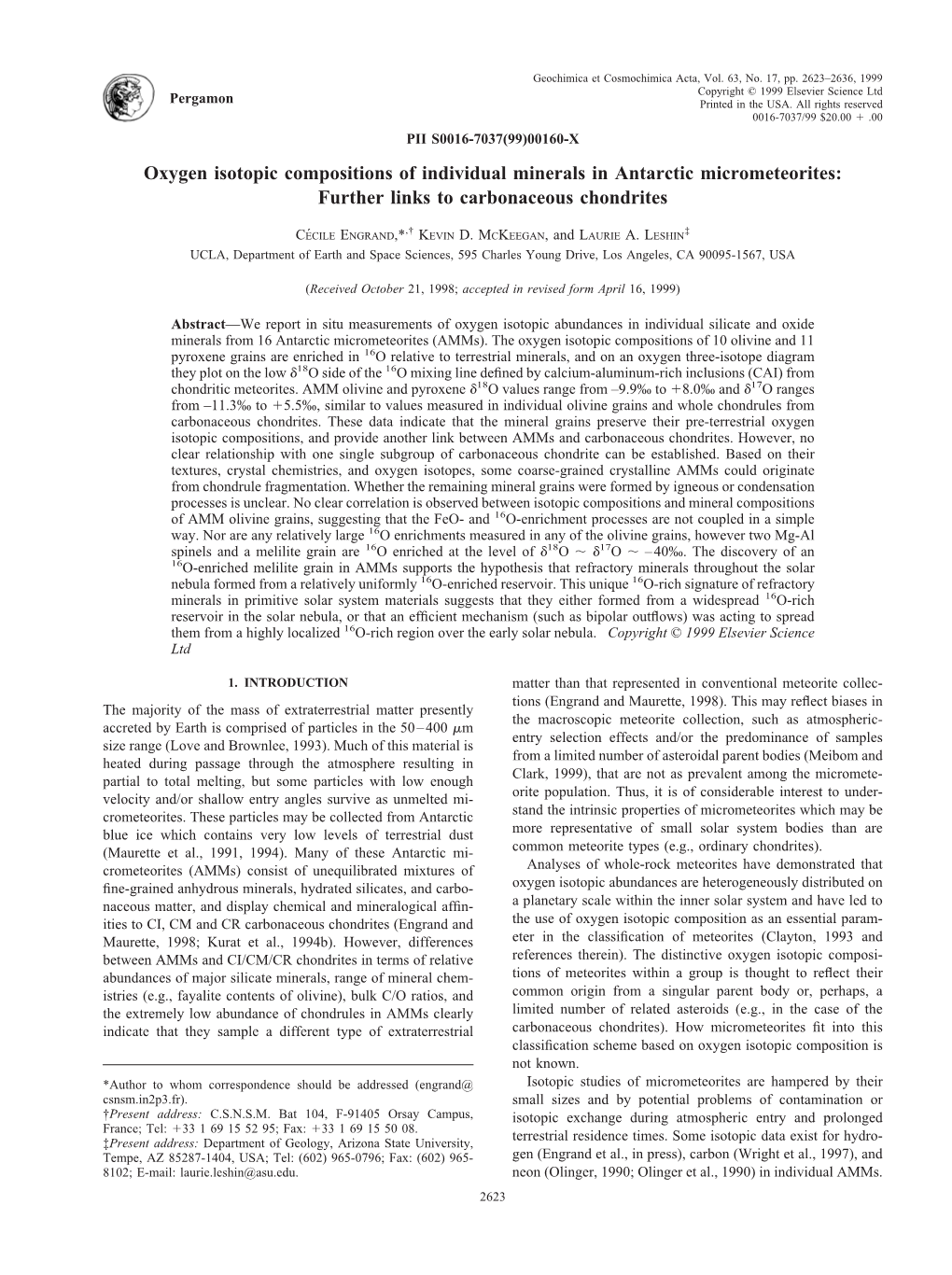 Oxygen Isotopic Compositions of Individual Minerals in Antarctic Micrometeorites: Further Links to Carbonaceous Chondrites