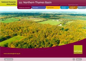 Northern Thames Basin Area Profile: Supporting Documents
