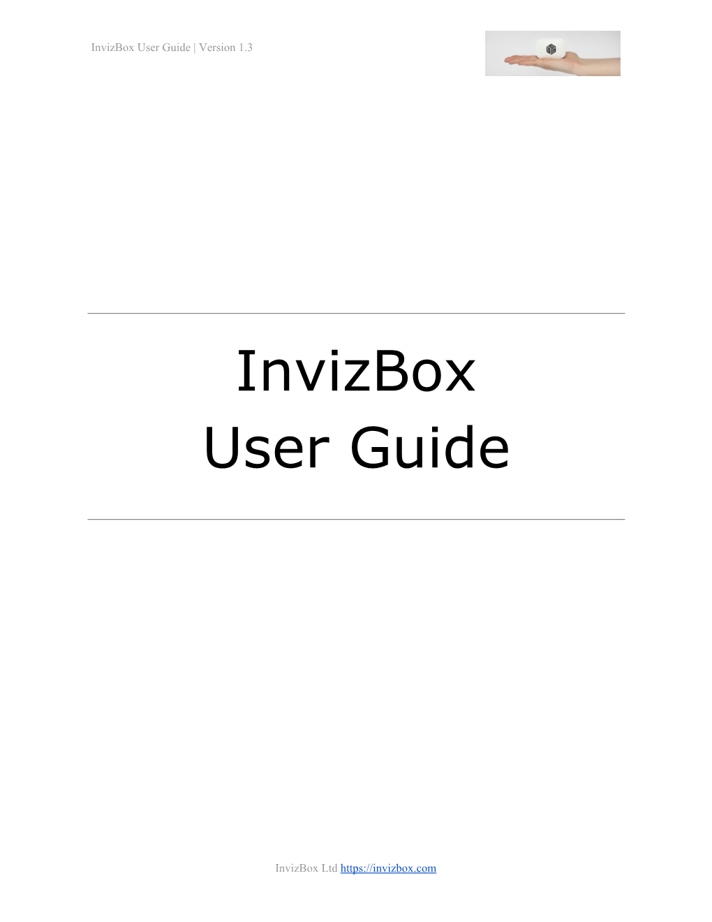 Invizbox User Guide | Version 1.3