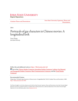 Portrayals of Gay Characters in Chinese Movies: a Longitudinal Look Xuan Zhang Iowa State University