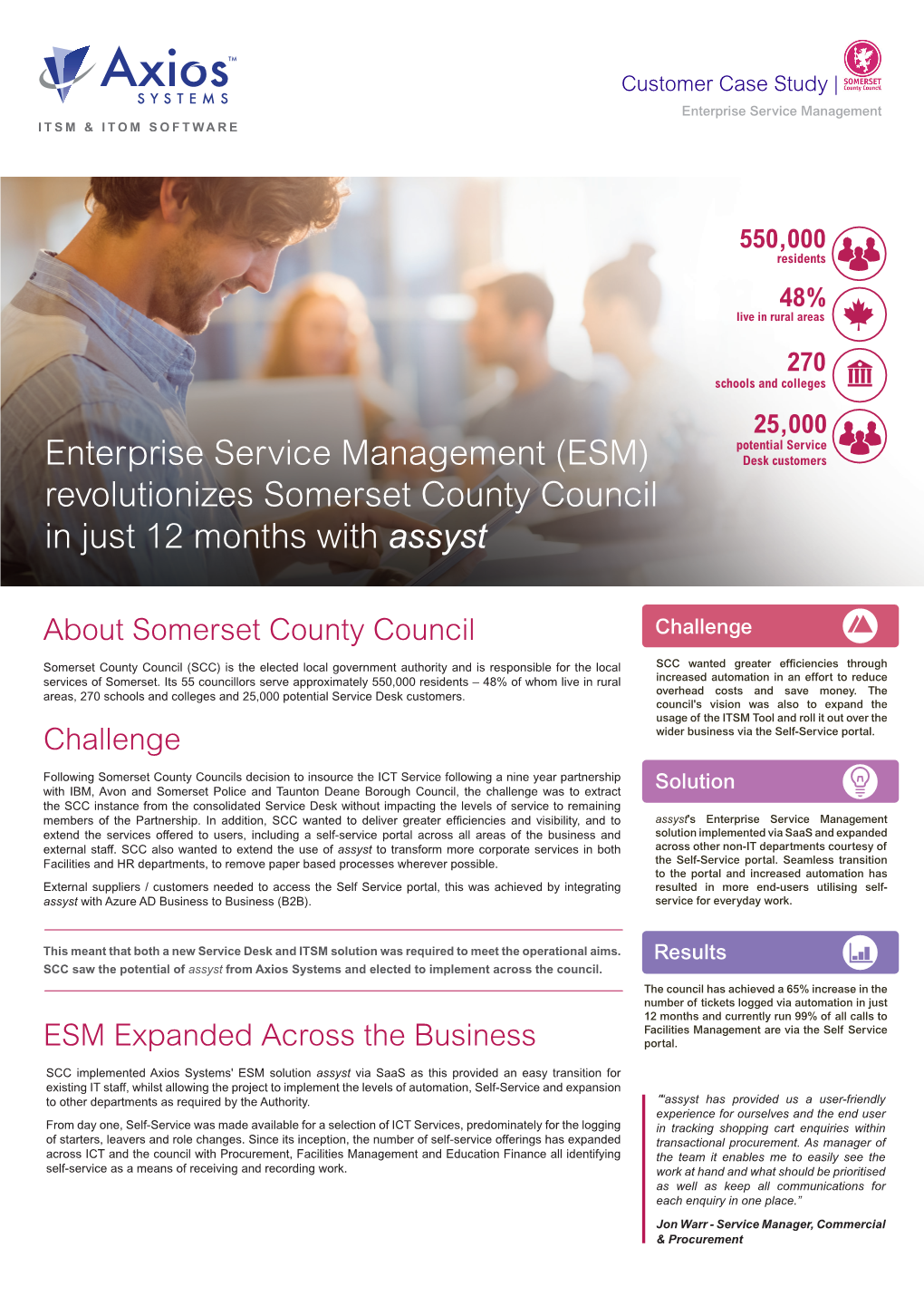 (ESM) Revolutionizes Somerset County Council in Just 12 Months with Assyst