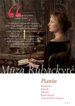 Pianist, Committed to Liberty, the Lithuanian Gives New Life, with Delicacy and Gravity, to Works Neglected by Posterity