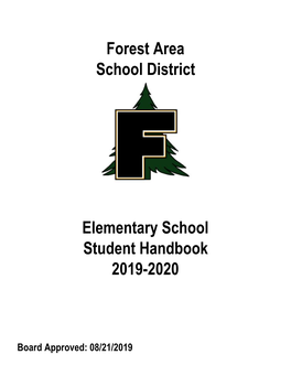 Forest Area School District Elementary School Student Handbook 2019-2020