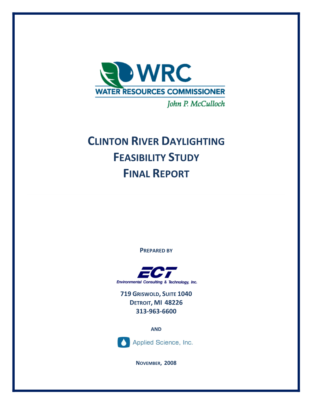 Clinton River Daylighting Feasibility Study Final Report