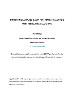 Correcting Sampling Bias in Non-Market Valuation with Kernel Mean Matching