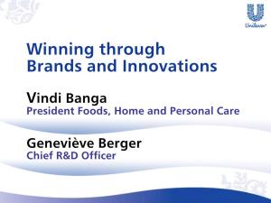 Winning Through Brands and Innovations