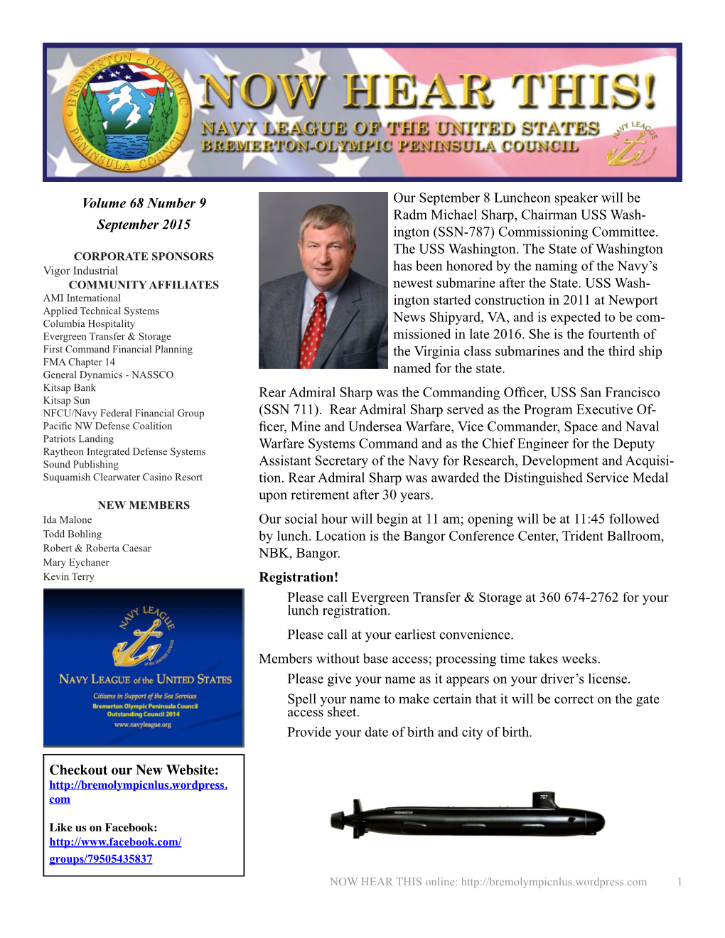 September 2015 Newsletter