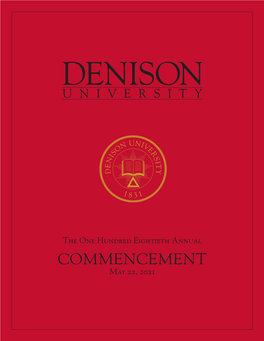 COMMENCEMENT May 22, 2021