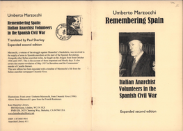 Marzocchi, Umberto: Remembering Spain