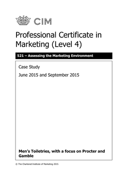 Professional Certificate in Marketing (Level 4)