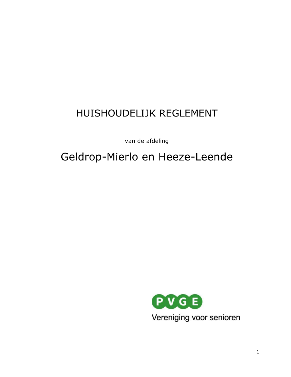 Huishoudelijk Reglement