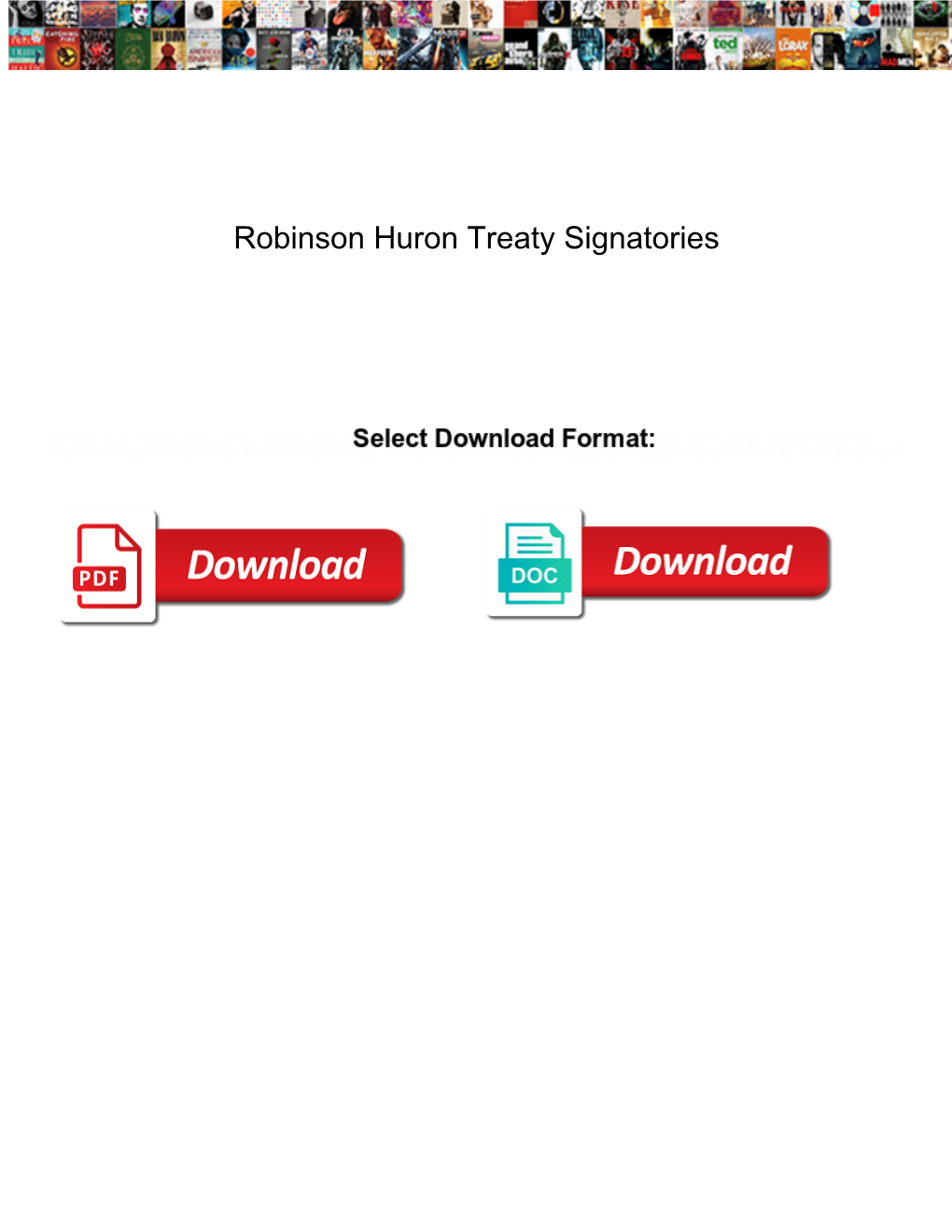 Robinson Huron Treaty Signatories