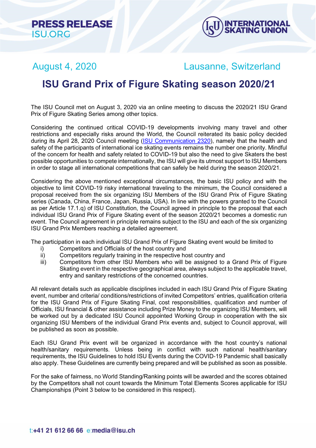 ISU Grand Prix of Figure Skating Season 2020/21