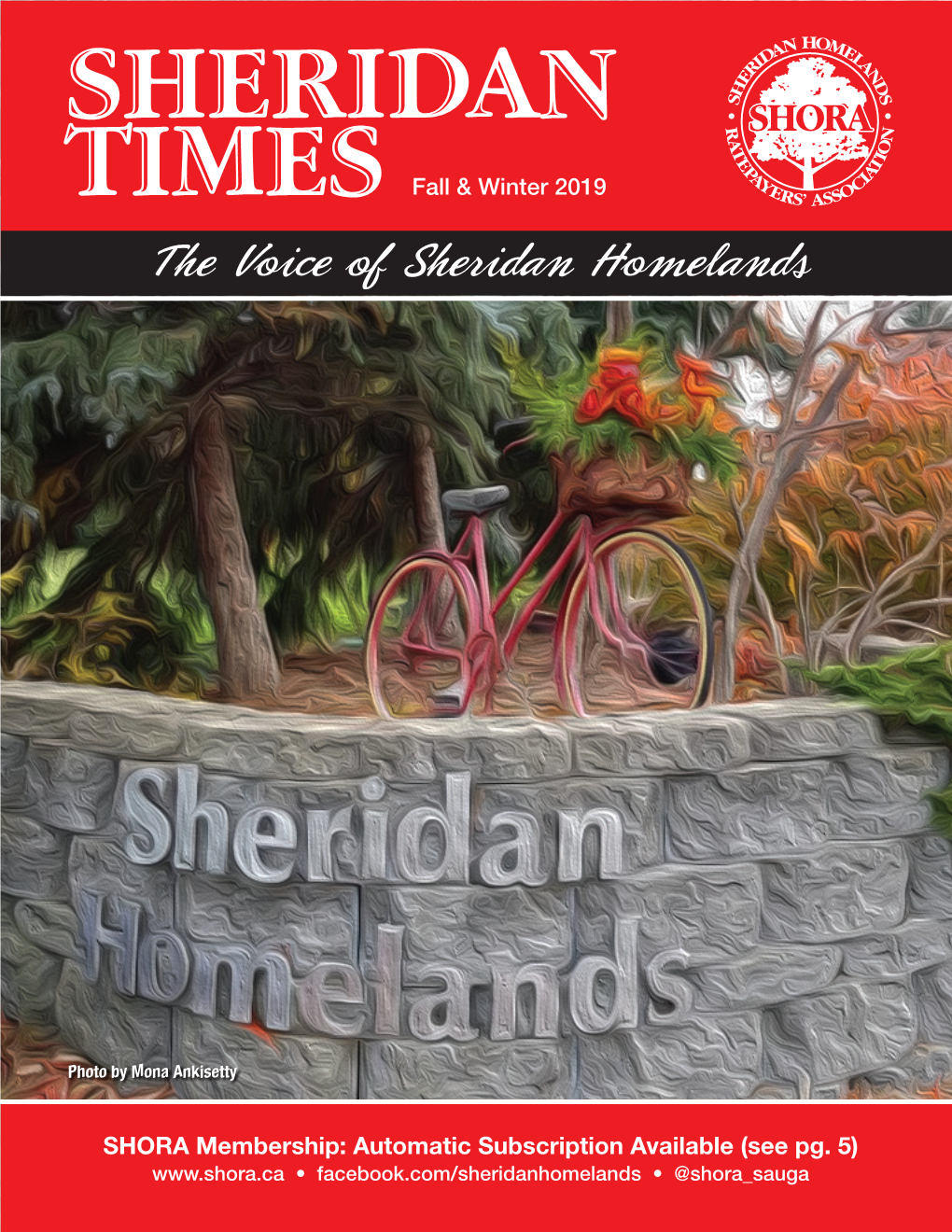 SHERIDAN TIMES Fall & Winter 2019 the Voice of Sheridan Homelands