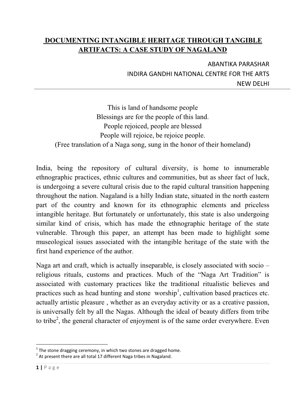 A Case Study of Nagaland