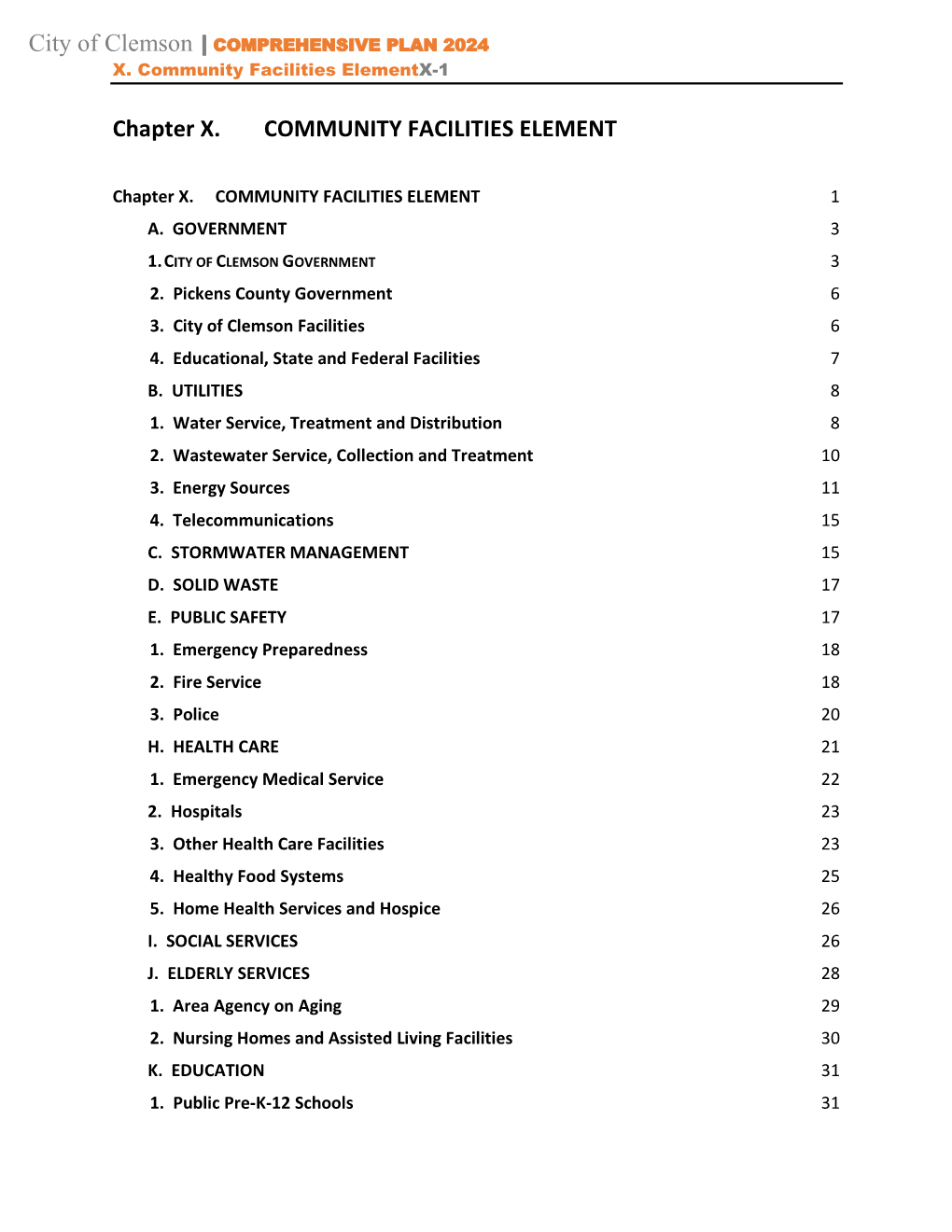 Chapter 10: Community Facility Element