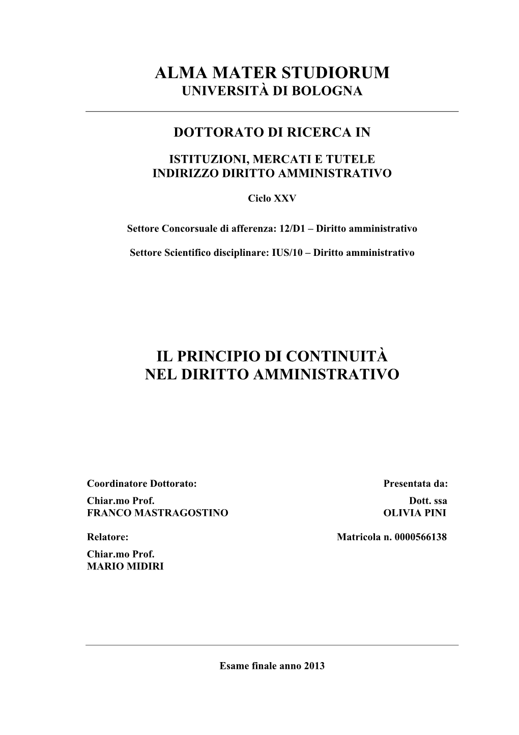 TESI FILE UNICO Sezioni