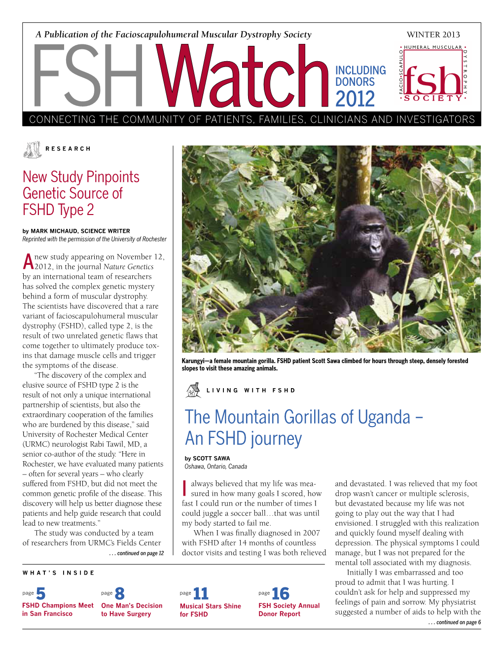 The Mountain Gorillas of Uganda – University of Rochester Medical Center (URMC) Neurologist Rabi Tawil, MD, a an FSHD Journey Senior Co-Author of the Study